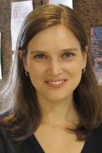 A portrait of Dr. Meredith Oyen, a woman with shoulder-length brown hair, smiling at the camera.