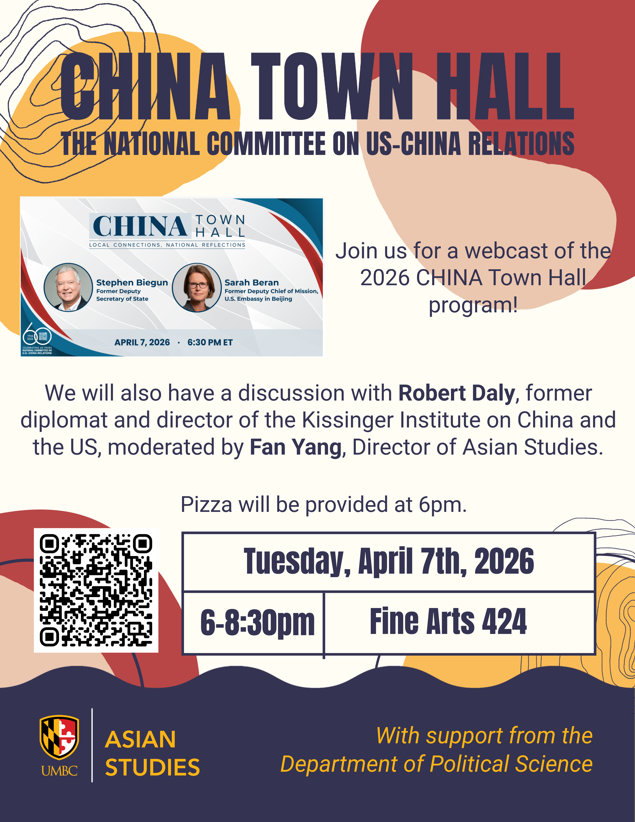 Flyer for CHINA Town Hall webcast event