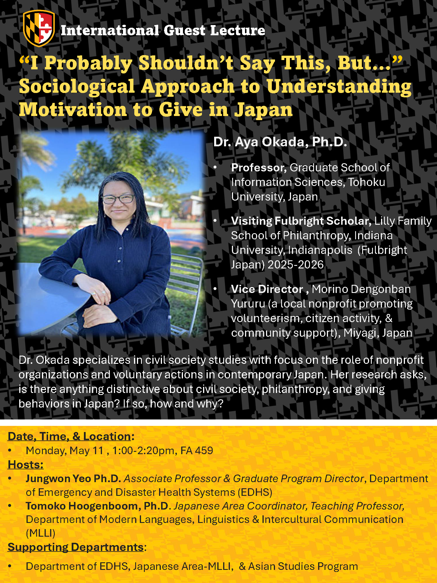 International guest lecturer flyer